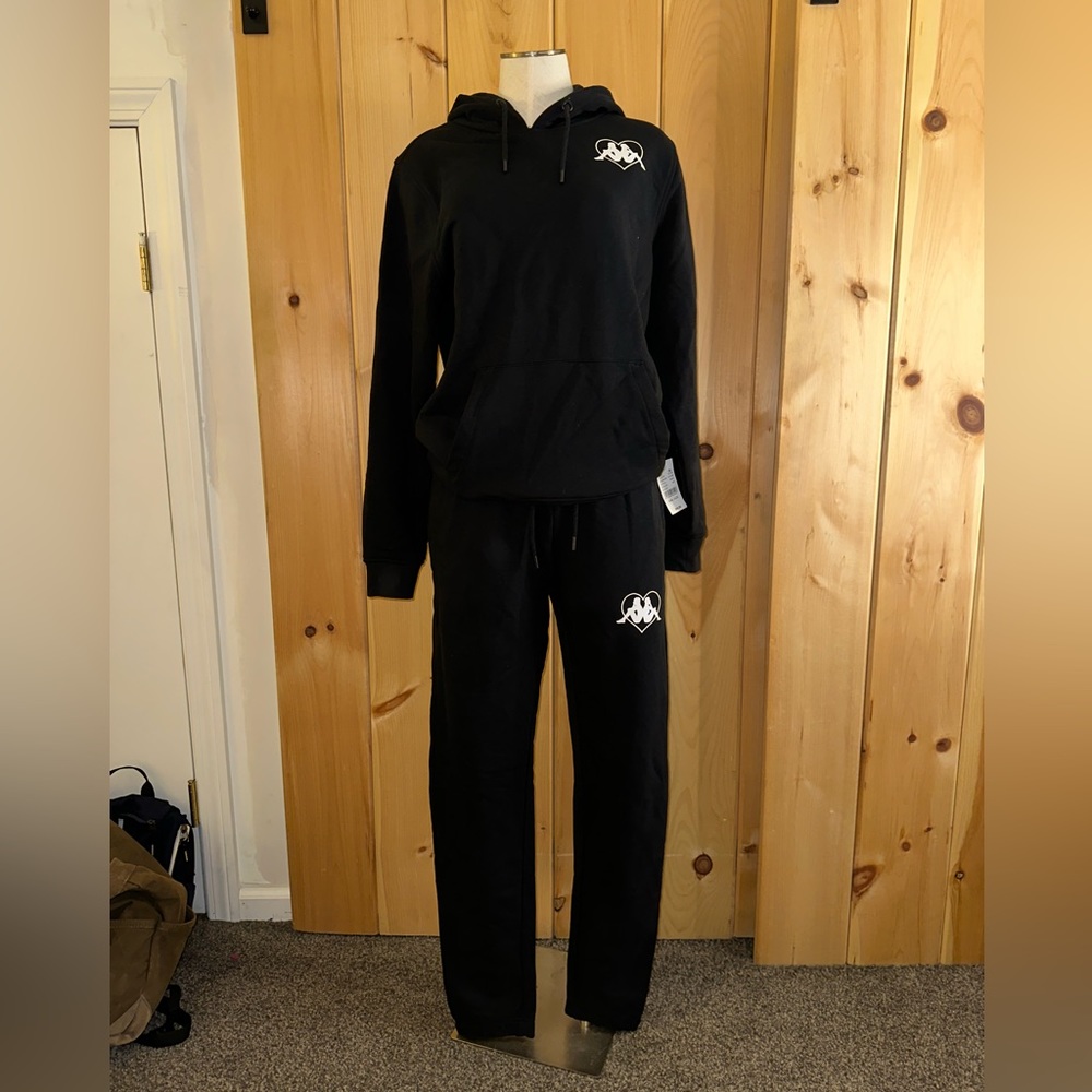 Kappa Men’s Heart Sweatpants Black🖤🖤NEW WITH TAGS
